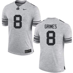 NCAA Ohio State Buckeyes Men's #8 Trevon Grimes Gray Nike Football College Jersey IEW1445YD